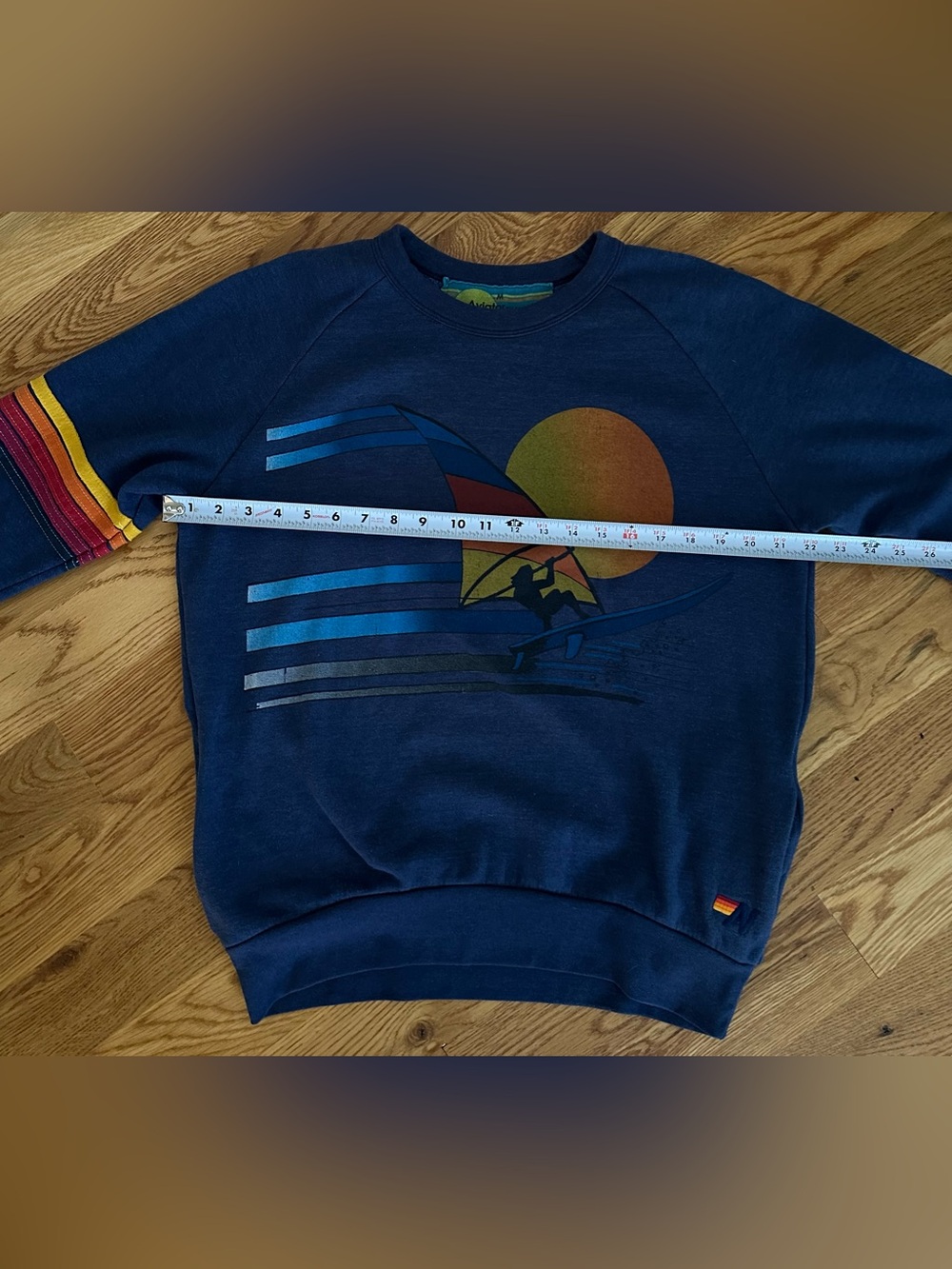 Aviator Nation Medium Surf Sunset Crewneck Sweatshirt Pockets Unisex - Picture 7 of 13